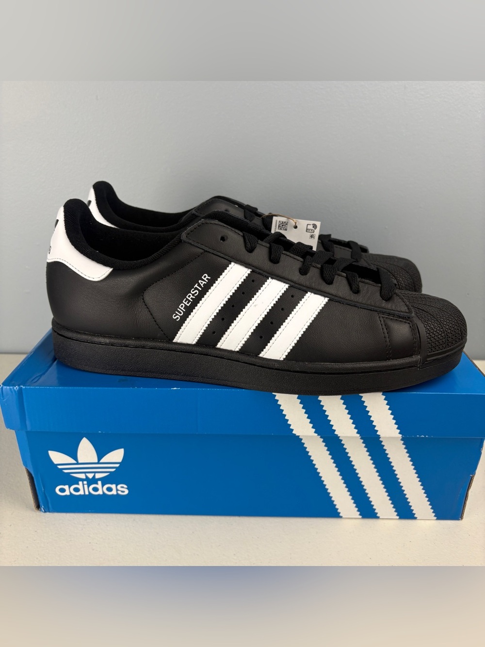 Adidas Superstar II Core Black Cloud White JI0079 Sneakers Shoes Mens Size 12